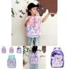 Cute Unicorn Pattern Lightweight Nylon School Backpack For Girls In Bright Colors