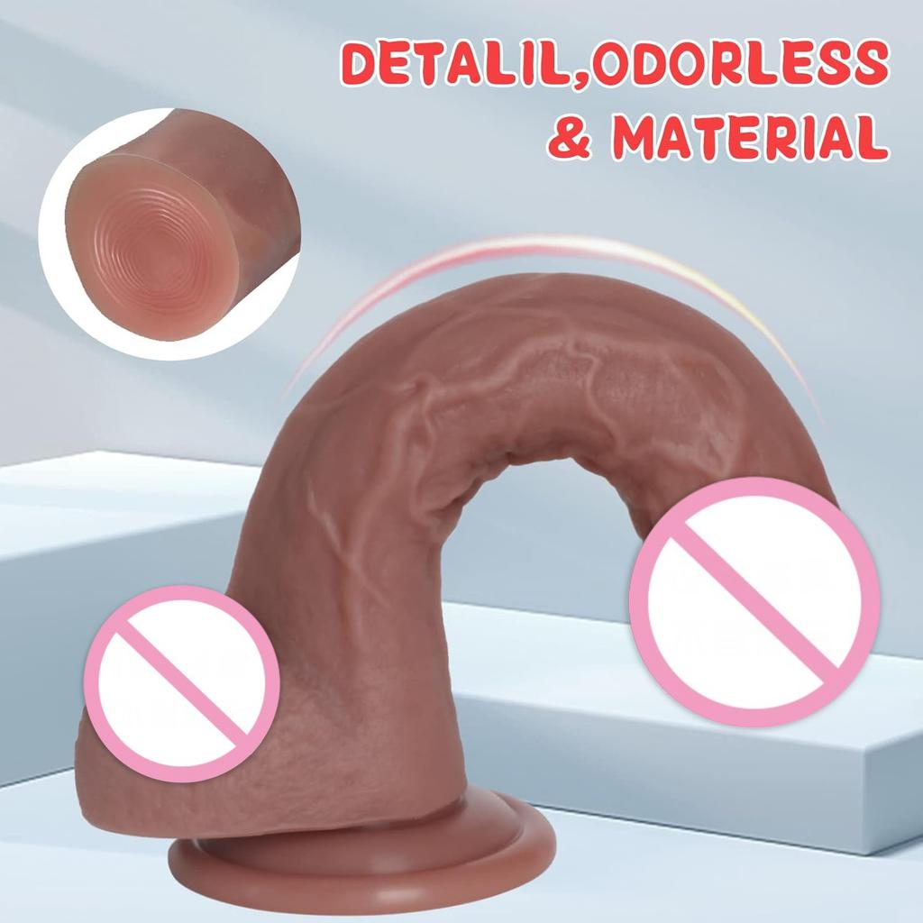 Реалистичный дилдо на присоске, стимулятор клитора и точки G, анальная пробка, пенис, секс-игрушки для взрослых для женщин, мастурбация, мужской мягкий дик