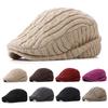 Ретро мужская продвинутая шляпа газетчик шляпа регулируемая окружность головы однотонная толстая плюшевая зимняя кепка косплей представление повседневный головной убор