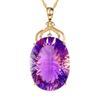 Cross-border Wish European and American Ladies Fashion Luxury Amethyst Pendant Necklace Amethyst Gemstone Necklace Jewelry Wholesale