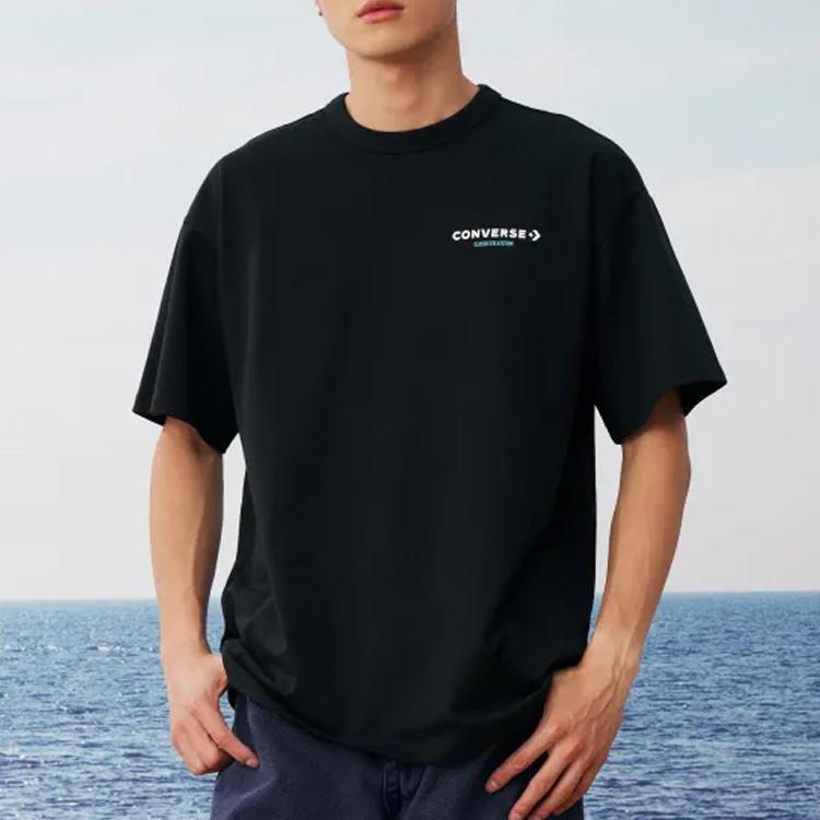 Новые мужские черные футболки Converse 10027715-A01