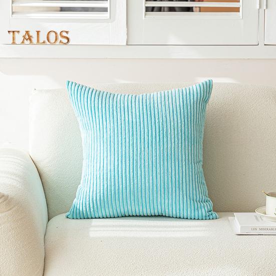 Плюшевая наволочка с полосатой текстурой, однотонная наволочка для украшения дивана, наволочка для подушки для гостиной, спальни, наволочка для подушки на сиденье автомобиля