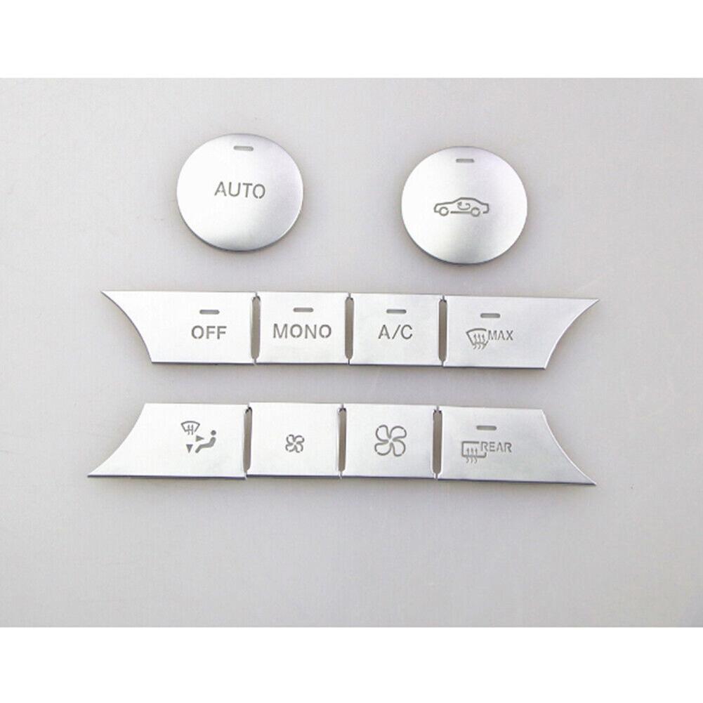 Chrome Center Console Air AC Button Cover Trim For Mercedes-Benz C GLK W204 X204