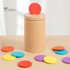 1 набор деревянных игрушек для сортировки цветов, мелкая моторика, коробка для сопоставления цветов, развивающая красочная игра для мальчиков и девочек, сбрасывающая палочки и диски