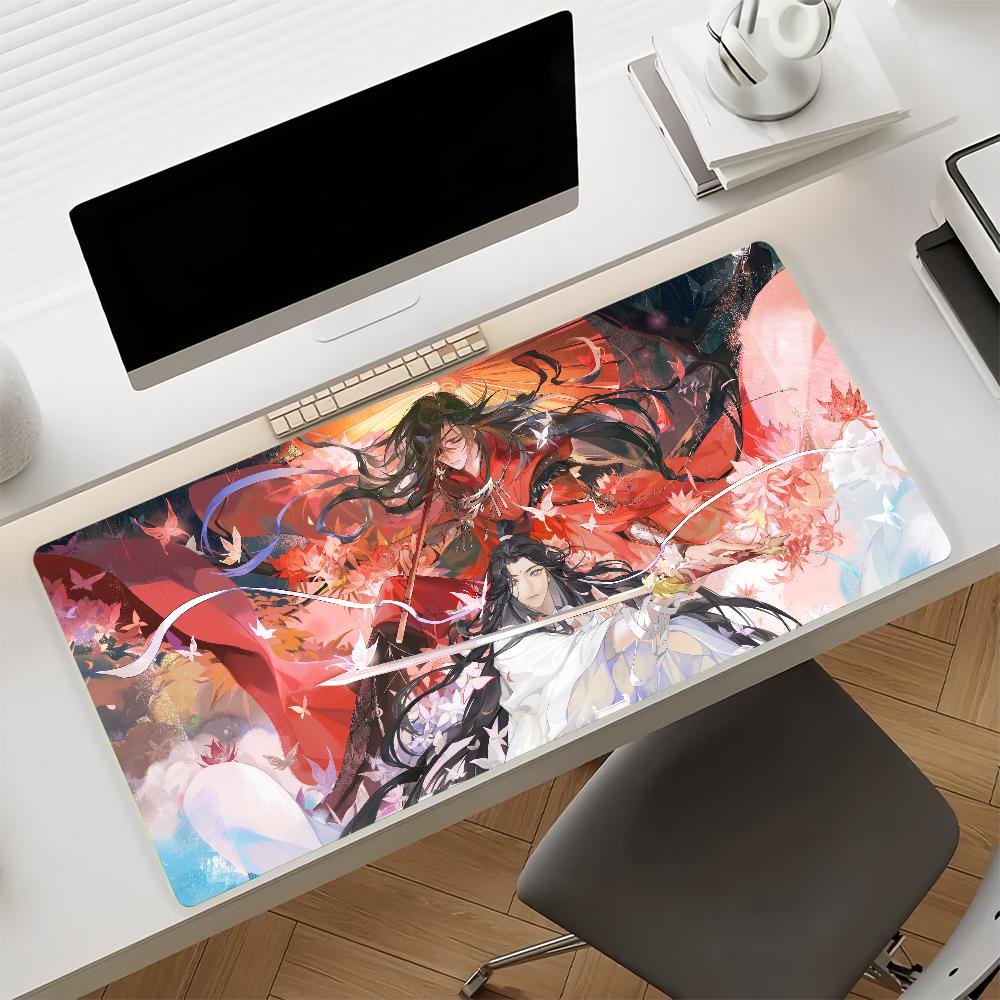 Anime H-Heaven Official's Blessing Mouse Pad Anti Slip Rubber Edge Locked Thickened Laptop Gaming Desk Mat