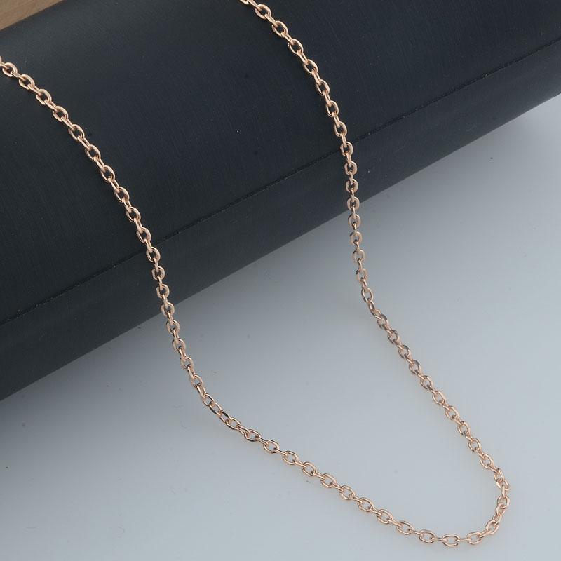 Новое Женское 585 Розовое Золото Цвет Бусины Умный Подвеска Тонкое Ожерелье Звенья Цепочки