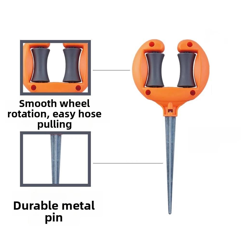 Durable Hose Guide Holder Roller Top Hose Guide Spike Practical Garden Hose Guide Lawn Watering