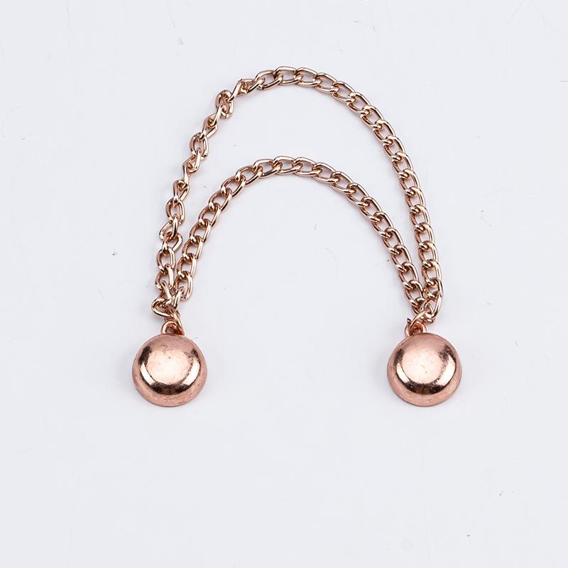 Многофункциональная магнитная клипса для одежды с цепочкой, металлическая клипса-пуговица, фиксатор для одежды, шарфа, манжет брючин, магнитная брошь-пин