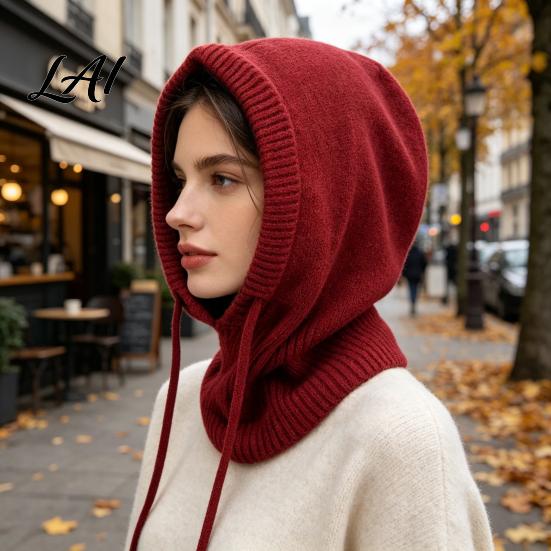 Thermal Face Cover for Cycling Winter Balaclava Hat Men And Women Windproof Full Coverage Headgear Outdoor Sports Knitted Hooded Neckerchief,