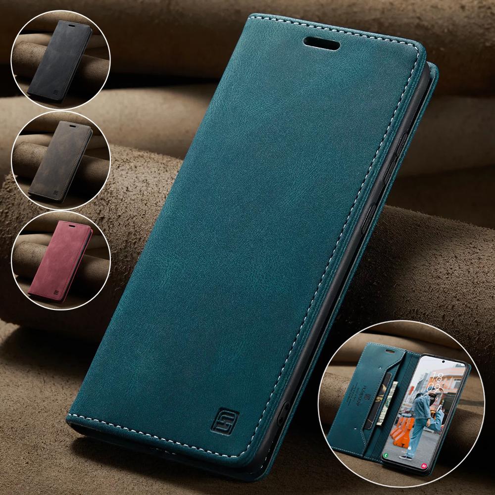 Кожаный чехол для Samsung S20 S21 FE S22 Ultra S10 S9 S8 Plus A53 A33 A13 A52S A42 A32 A22 A12 A71 A51 Кошелек Фолио Книжка