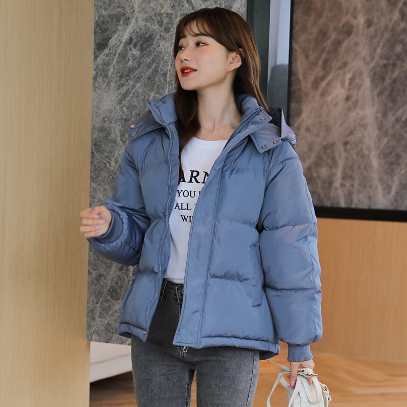 Winter Women  Down Cotton Coat Women Solid Loose Padded Jacket Puffer Parkas Casual Female Zipper Thickening Warm Outwear