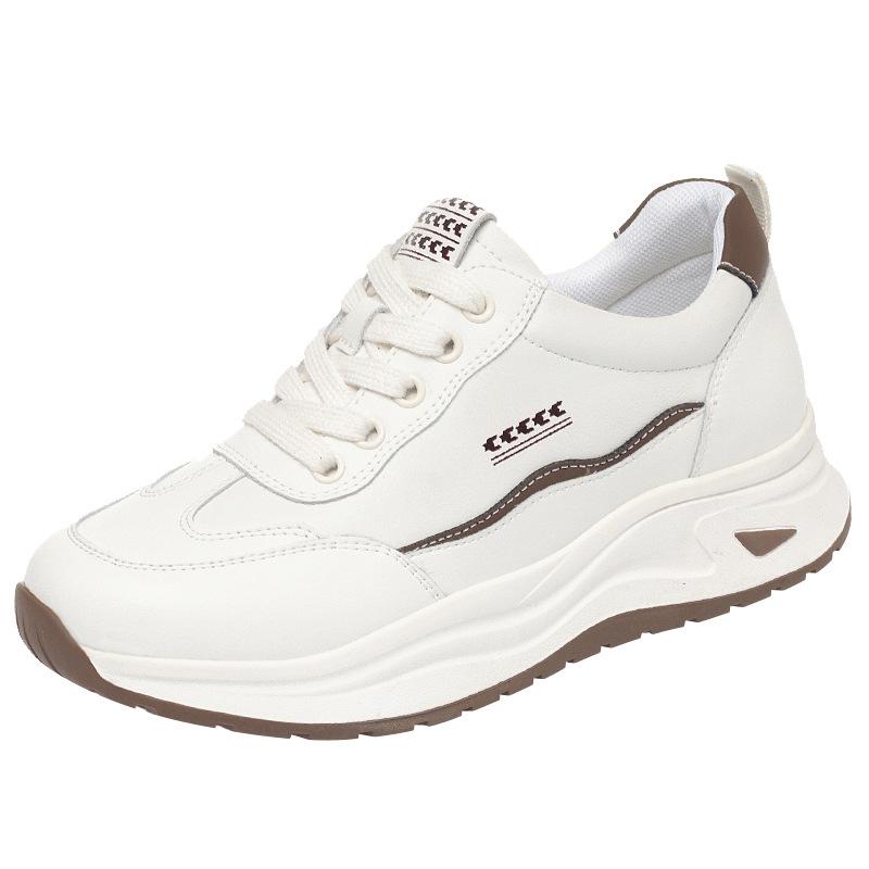 Женская водонепроницаемая кожаная обувь весна/осень 2024 года — мягкая подошва, легкая, повседневная, для спорта и путешествий