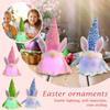 Easter Sequins Bunny Light-up Doll Holiday Decorations Couple Bunny Gnome Doll Ornaments