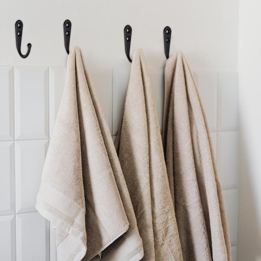 10 шт. черные маленькие крючки для настенного монтажа с 20 шт. винтами для подвешивания сумки, ключей, полотенец, экономии места