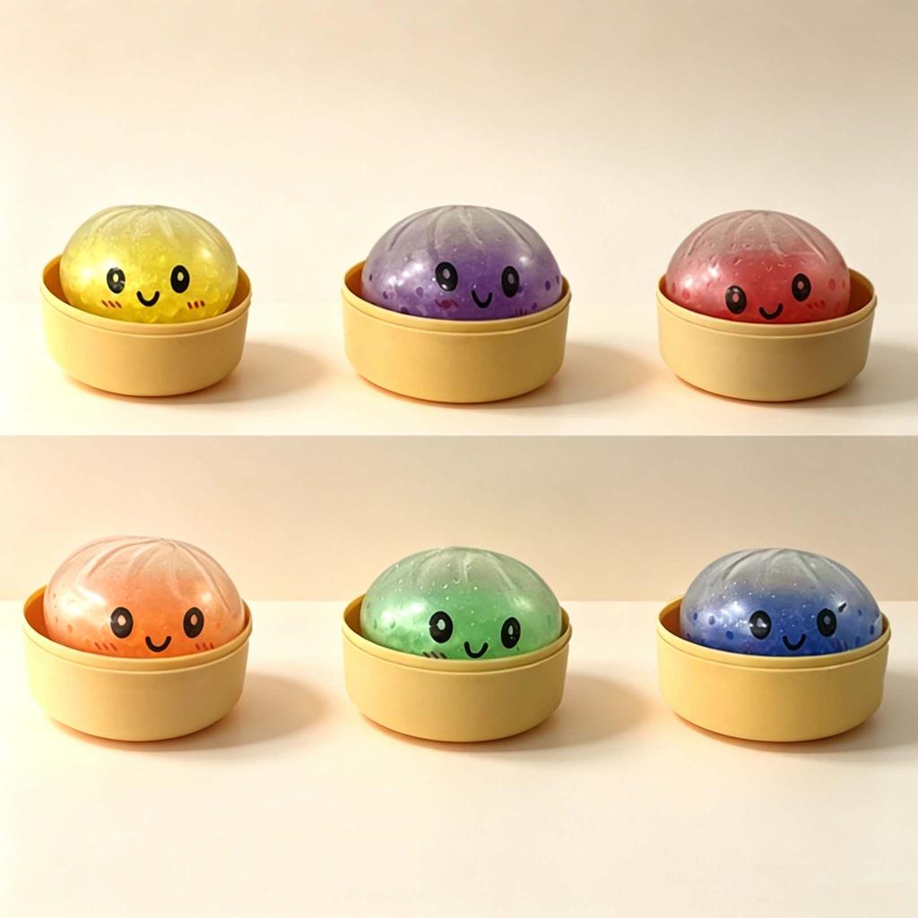 Glitter Dumpling Squishies Soft Cute Slow Rebound Stress Relief Toy For Kids And Adults Office Home Decor Gift Idea