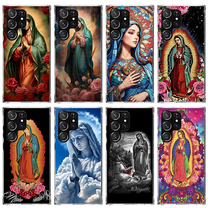 Virgin De Guadalupe Virgen Mary Phone Case For Samsung Galaxy S23 S24 S25 Edge S26 Ultra S22 + S21 Plus S20 FE Cover Silicone Pr