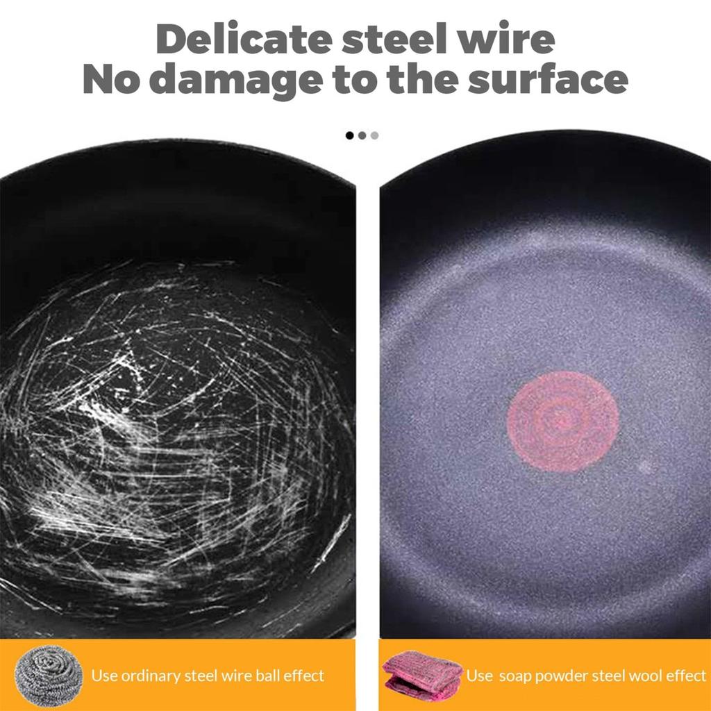 10/20PC Steel Wool Pads Easy Cleaning Steel Wool Reusable Dish Absorbent & Foam Steel Wool Soap Pads For Household Cleaning