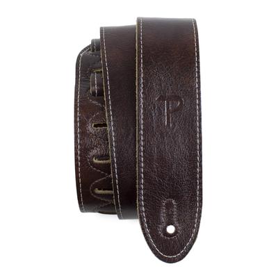 Perri's Leathers Ltd. Гитарный ремень регулируемый для гитары, сделано в Канаде (БМ2-6698) Итальянская кожа, красное дерево