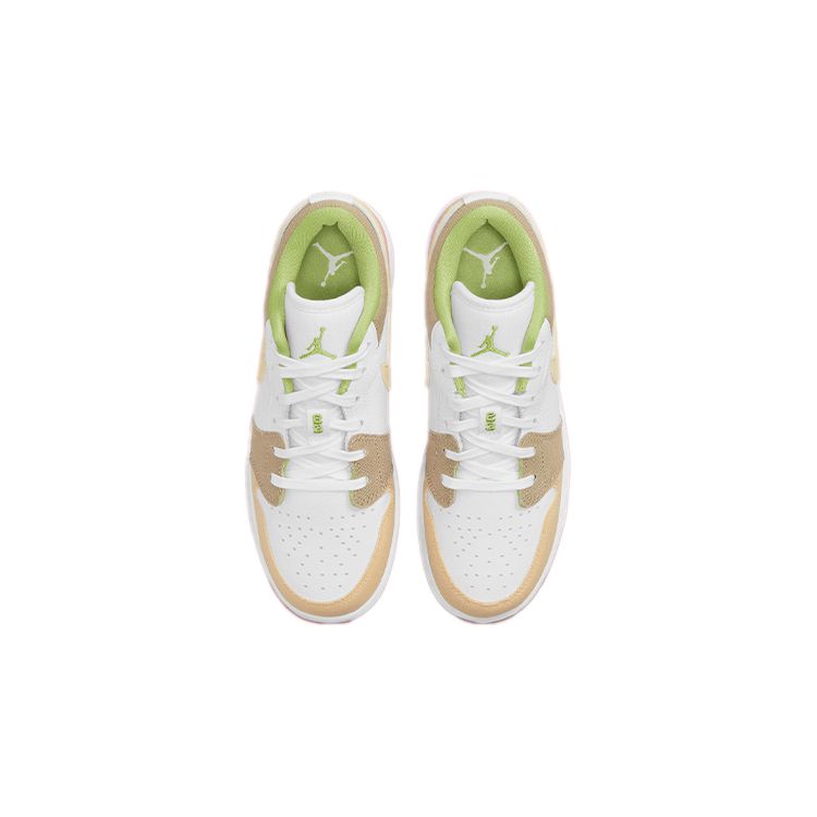 Детские кроссовки Air Jordan 1 Low SE GS Pastel Grind White Vivid-Green DJ0341-100