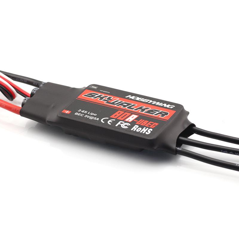 Hobbywing Skywalker 80A Brushless ESC Speed Controller With UBEC For Rc helicopter airplane 2S-6S