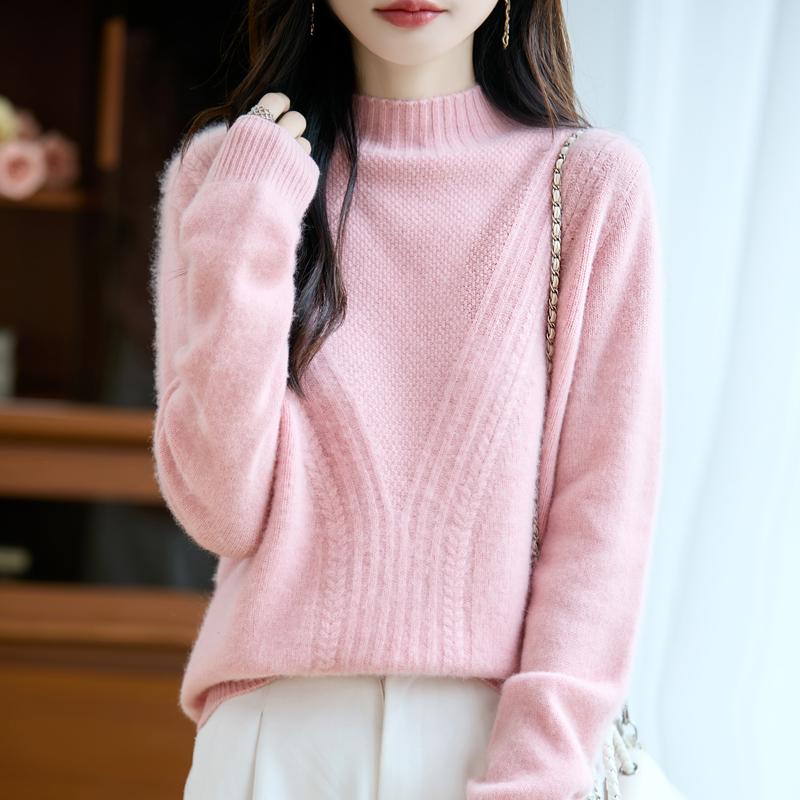 Женский кашемировый свитер Qinghe кашемир 30% кашемир 70% шерсть осенне-зимний пуловер теплый и модный