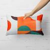 Flannel Rectangle Bedside Throw Pillow Case, Creative Bright Color Geometric Abstraction Pattern, Soft Home Car Cushion Cover 30x50cm
