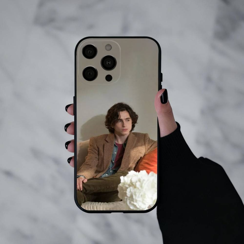 Чехол для телефона 'Молодой герой' Т-Тимоти Ш-Шаламе Для iPhone 17pro,16,15,14,13,12,11 Plus,Pro Max,XS,Мягкий силиконовый черный чехол