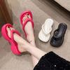 EVA Thick Bottom Thick Heel Flip-flops Women Summer Beach Slippers