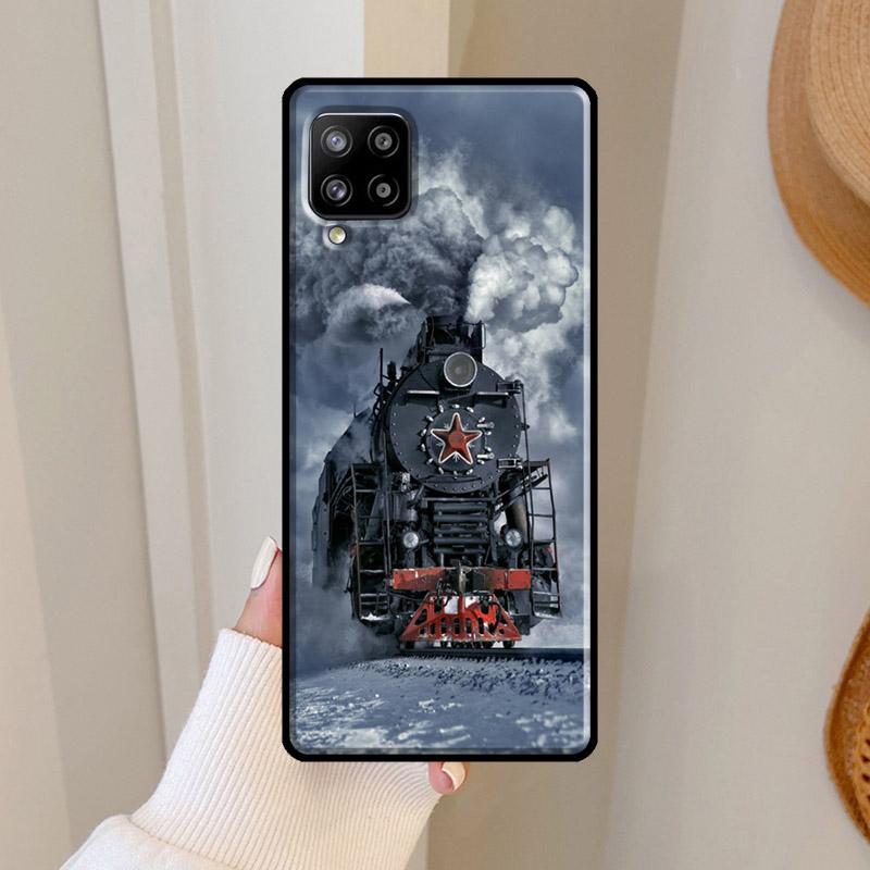Classic Steam Train Railway Case For Samsung Galaxy A16 A56 A36 A26 A25 A54 A34 A14 A52 A32 A12 A13 A33 A53 A15 A35 A55