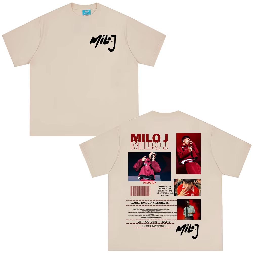 Rapper Milo J 2026 Tour Oversized Print T-Shirt, Unisex Casual Fashion Women And Men T-shirt