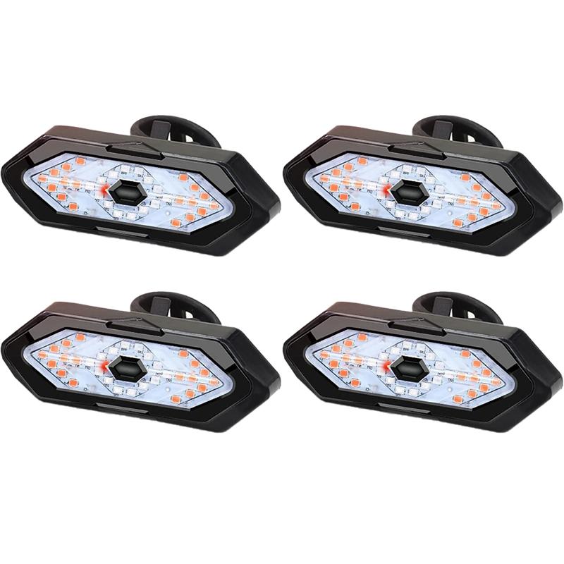 Беспроводной пульт дистанционного управления, задний фонарь указателя поворота для велосипеда, зарядка через USB, задний фонарь указателя поворота, предупреждающий фонарь для ночной езды