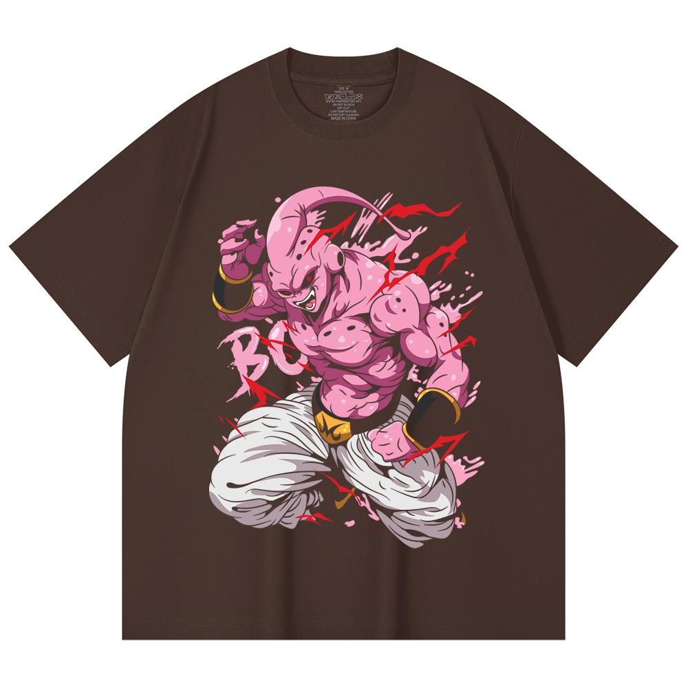 230 г/м² 100% хлопок Dragon Ball V13 Маджин Буу Принт Унисекс Тяжелая хлопковая футболка