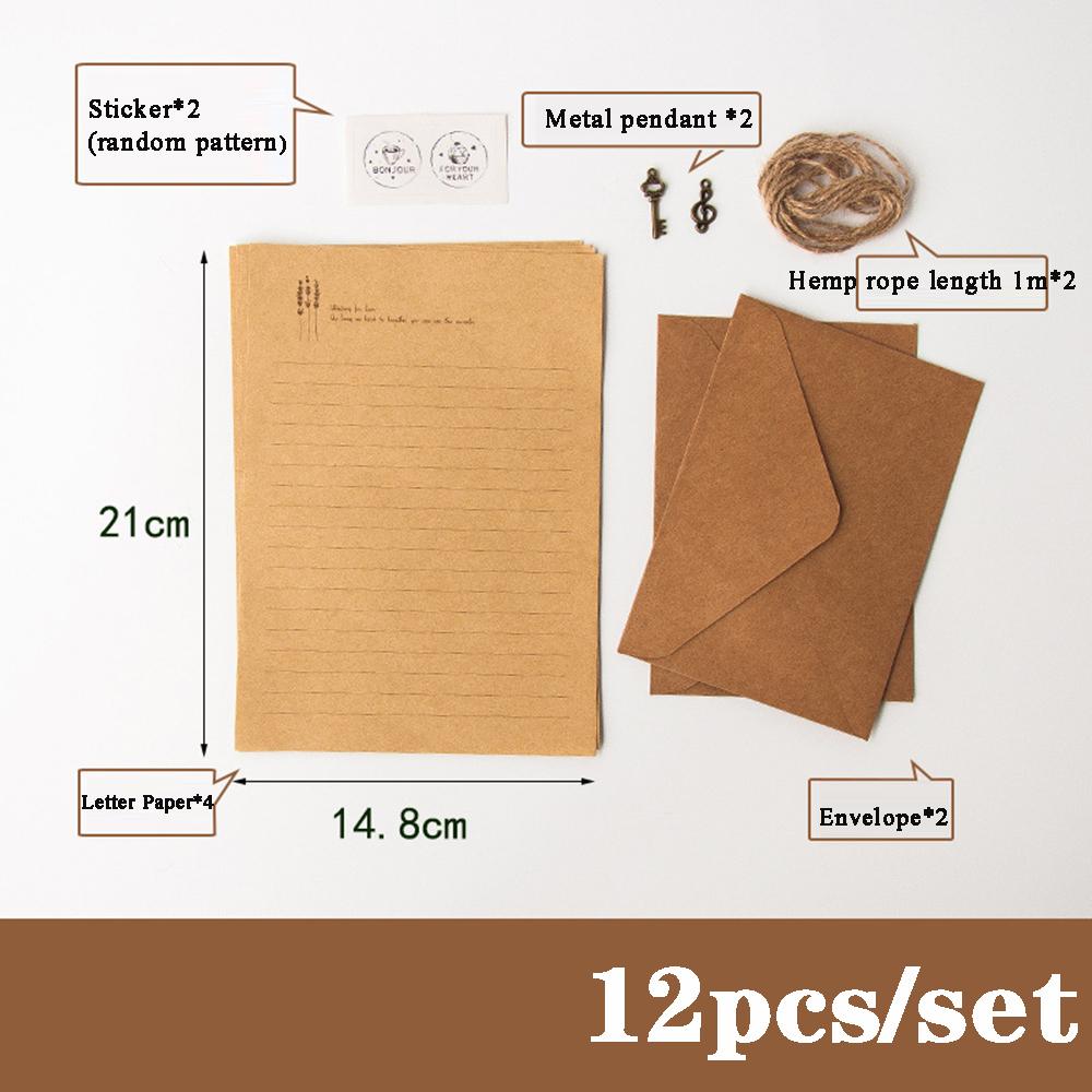 European Style Mailers Set Envelopes Letter Paper Writing Paper Letter Pad Kraft Paper Envelope