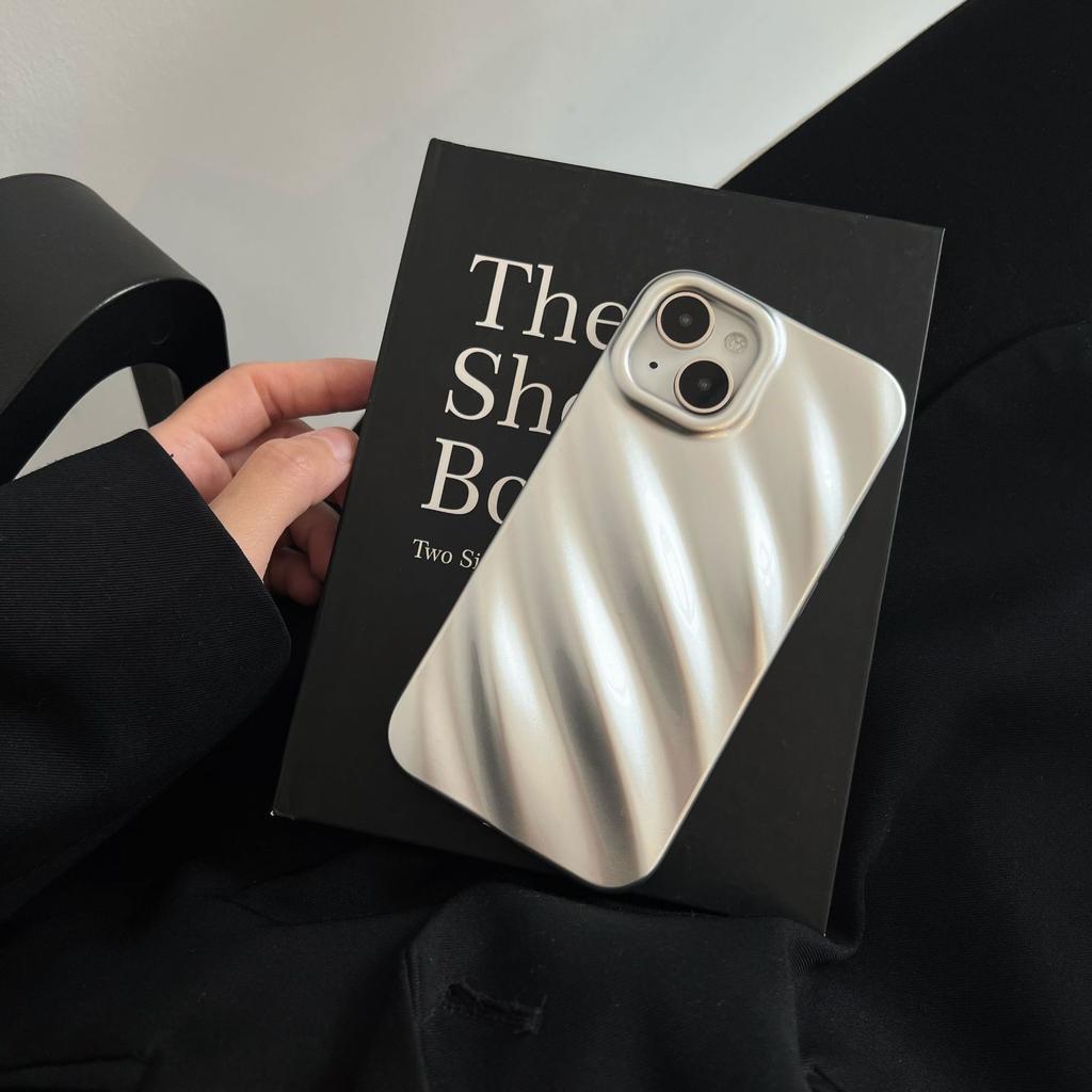 Серебристый чехол с рябью, подходящий для iPhone 11, iPhone 12, iPhone 13