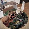 1pc Dinosaur Round Chair mat Area Rug - Non-Slip, Floor Mat for Office, Bedroom, home decor Christmas Gift p0811359