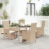 VidaXL Garden Dining Set with Cushions 5pcs Beige Poly Rattan, Dining Set, Dining Set 3157577