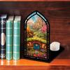Acrylic Book Nook Gothic Arch Design Light-transmitting Table Setting  Bedroom Decor