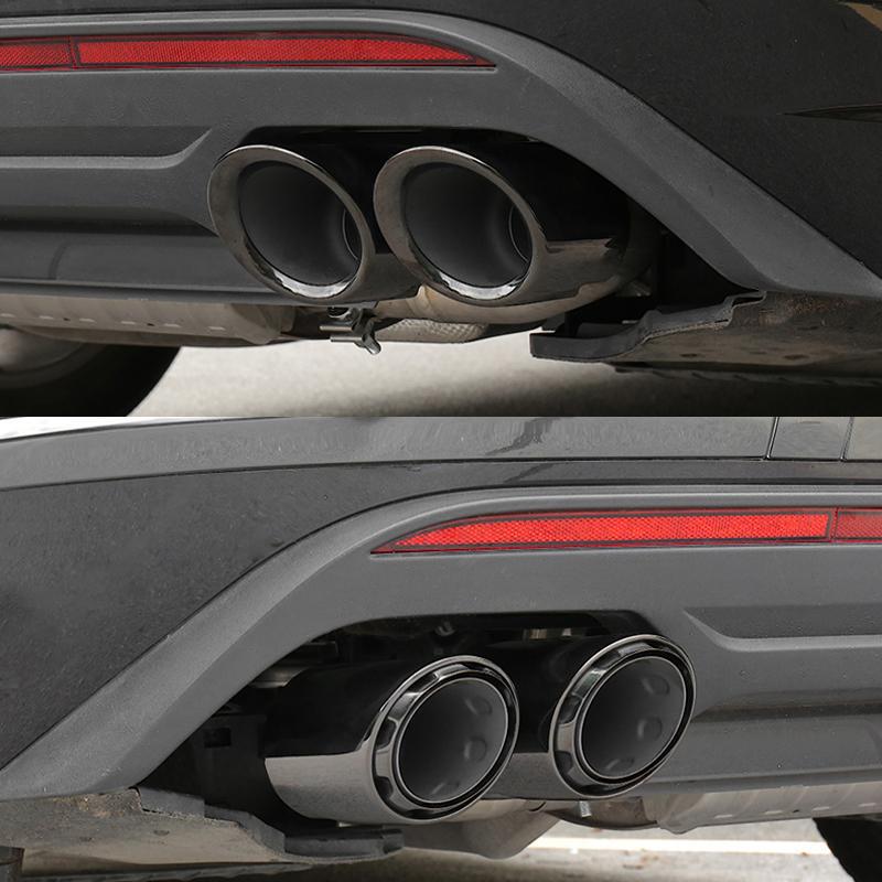Enhanced Quad-Outlet Exhaust Pipe for 2004-2024 Volkswagen Touareg, Triple-Layer Single-Tip Design