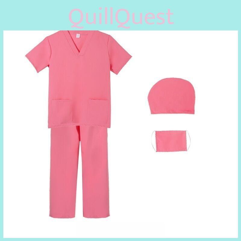 Epidemic Prevention Suit Doctor Surgical Gowns White Coat Kids Halloween Costume