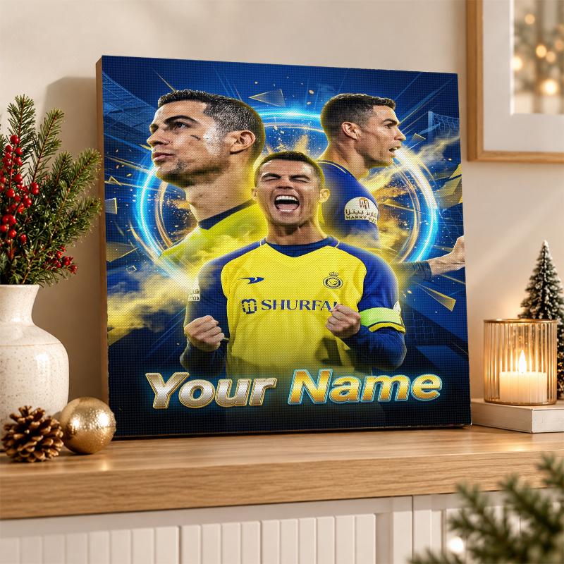 Cristiano Ronaldo Custom Name Text 5D Diamond Painting Kit DIY Full Drill Diamond Art Decoration