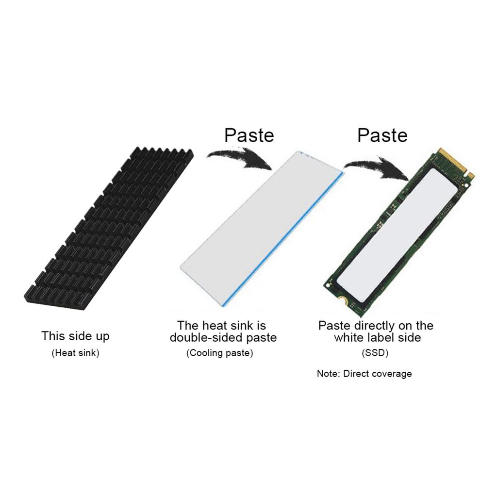 Охладитель-радиатор для SSD M.2 2280 PCIE для настольного компьютера и ноутбука