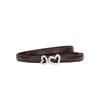 Rhinestone Heart Buckle Waist Belts Adjustable Holes Dress Belts Slim Waist Belt  Fashion Styling