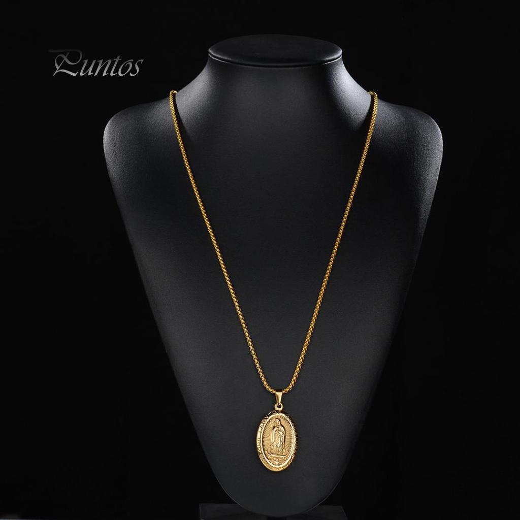 Религиозная Дева Мария Гваделупская тисненая подвеска ожерелье ювелирный декор подарок