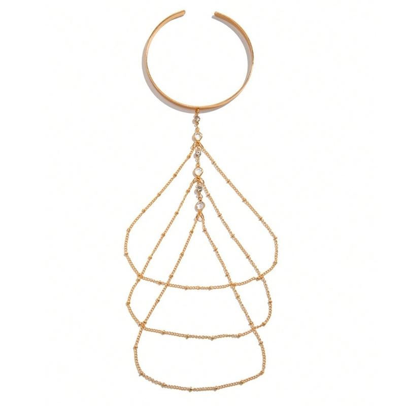 Модные украшения на руку Модный сексуальный многослойный браслет-цепочка со стразами и кисточкой на предплечье, браслет-манжета, нарукавник, женские аксессуары