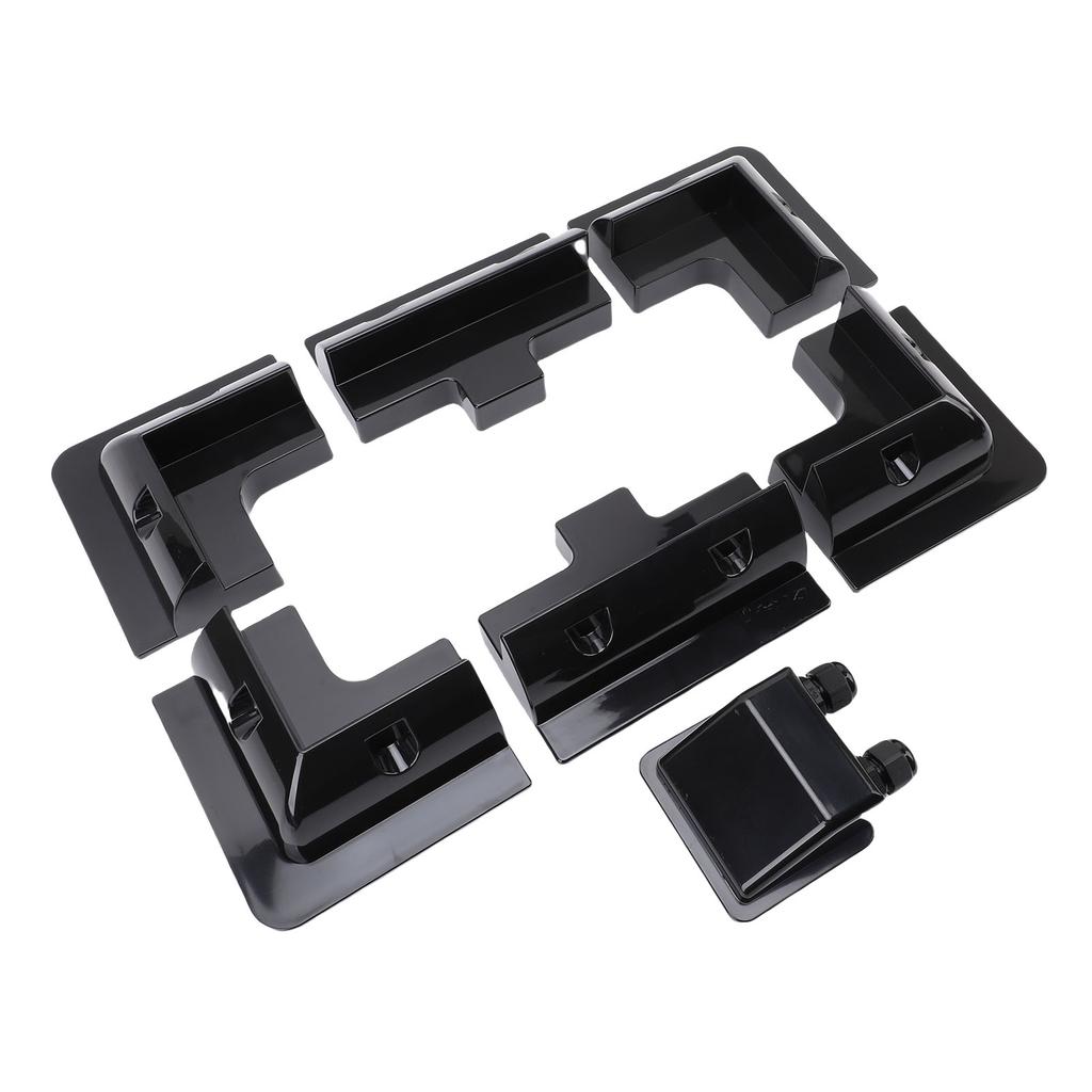 Solar Panel Mounting Brackets ABS Corner Bracket Kit with Junction Box Installation On RV Boats Camping Vehicle