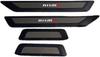 Nismo Kicking Plates for Nissan Note/Note Aura E13 (Front & Rear, Left & Right), Set of 4, with NISMO Logo (Front Only), Part Number 26470-RNE30-ST