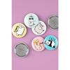 Cute Animals - Fun - Pin Badge Set - Brooch - Collar - Bag Badge 5 Pieces