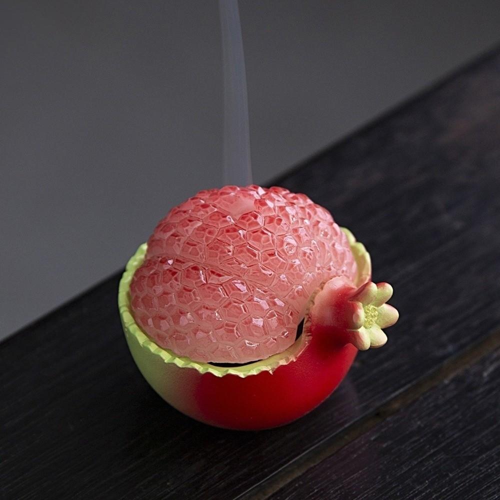 Chinese Style Pomegranate Incense Burner Resin Yoga Incense Burners  Interior Decoration