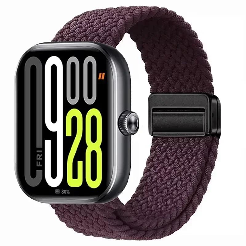 Магнитная петля для Xiaomi Redmi Watch 4 5 Ремешок Регулируемый Плетеный Спортивный Нейлоновый Сменный браслет для Miband 8 pro/9 pro ремешок