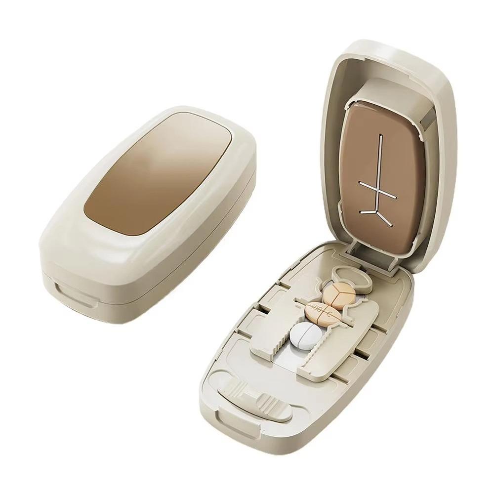 Dust-proof Medicine Cutter Portable Pill Divider Sliding Adjust Pill Cutter Box  Outdoor